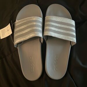 Adidas sparkle slides